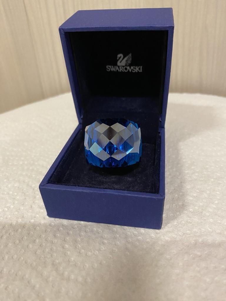 Swarovski - bague Nirvana bleue, Comme neuf, Avec cristal, Femme, Bleu