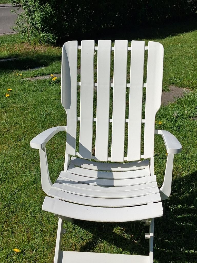 6 verstelbare tuinstoelen, Jardin & Terrasse, Chaises de jardin, Enlèvement, Comme neuf, Synthétique, Ajustable