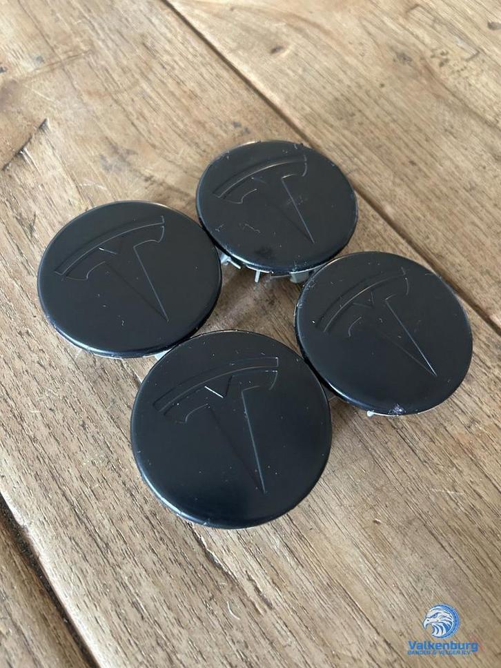 ORIGINELE Tesla zwart naafkap naafdop set, Auto diversen, Wieldoppen, Gebruikt, Verzenden