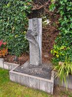 Waterfontein in hardsteen incl. toebehoren, Tuin en Terras, Ophalen, Gebruikt, Hardsteen, Fontein