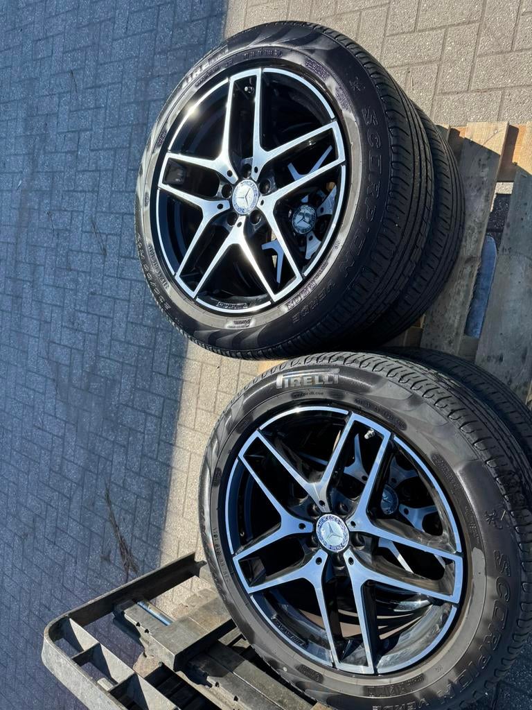 originele Mercedes GLC 19 inch AMG Velgen met zomerbanden, Autos : Pièces & Accessoires, Pneus & Jantes, Pneus été, Pneu(s), 19 pouces