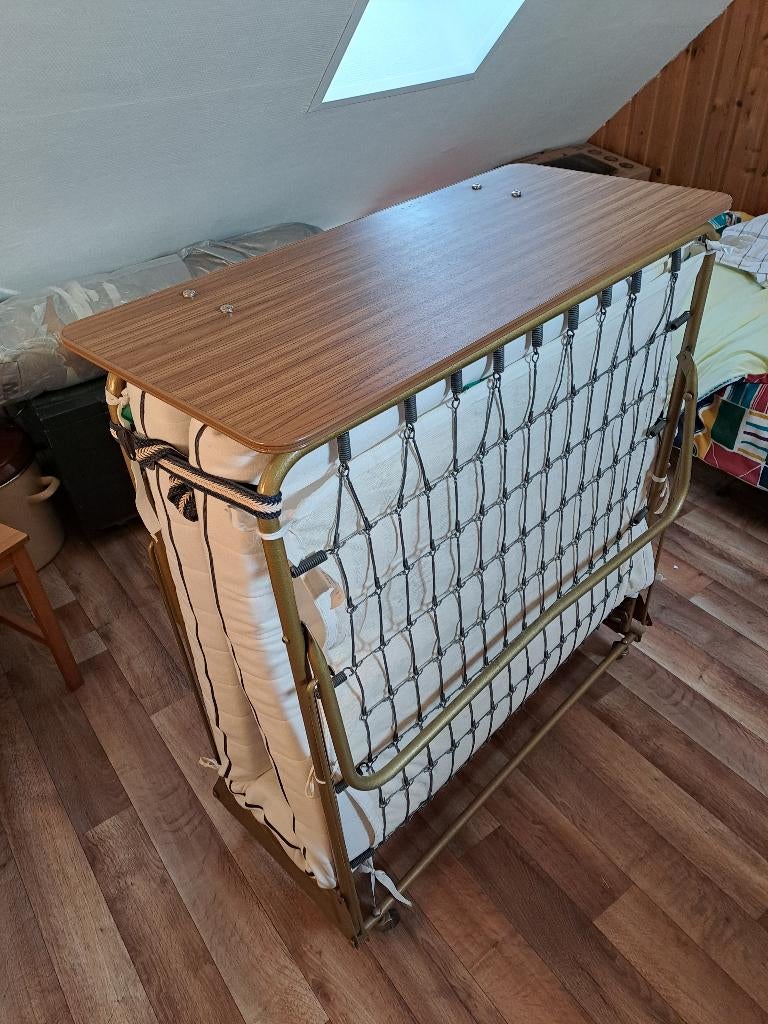 lit d'appoint pliant 1 personne complet, Maison & Meubles, Chambre à coucher | Lits, Utilisé, Une personne, 90 cm, 200 cm, Métal