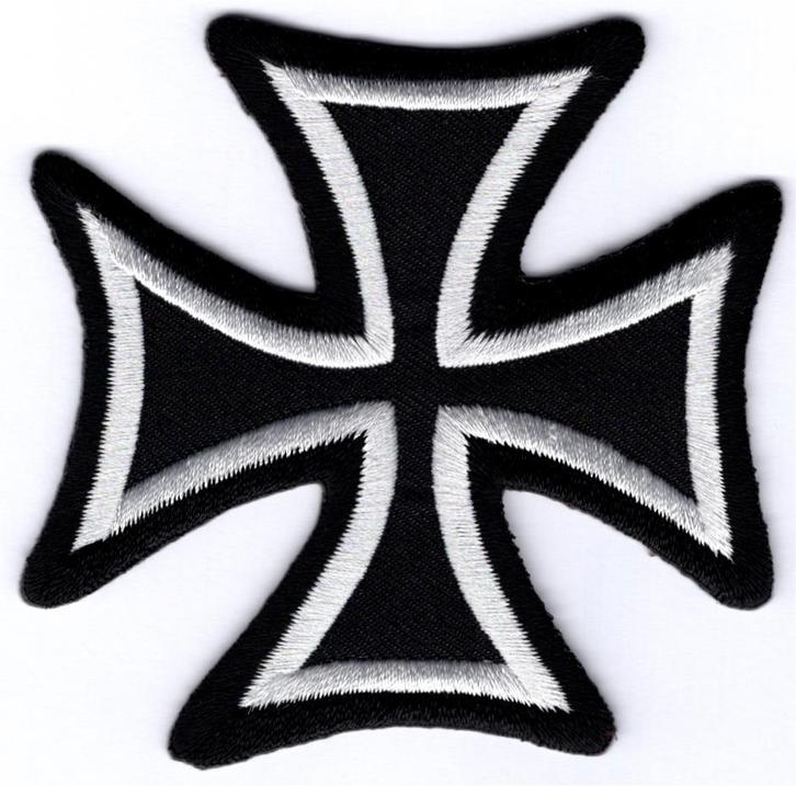 Iron Cross stoffen opstrijk patch embleem #2, Motoren, Accessoires | Overige, Nieuw, Verzenden