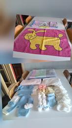 2 Draps housse-couverture-serviettes-layette tricot bébé, Enlèvement ou Envoi, Utilisé, Autres couleurs, Garçon ou Fille