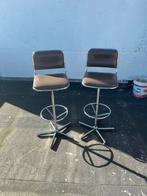 Vintage 70s space age barkrukken, Huis en Inrichting, Barkrukken, Ophalen, Gebruikt, 60 tot 90 cm, Metaal