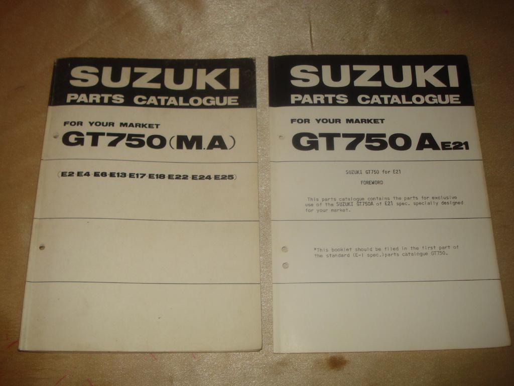 SUZUKI GT750 MA & AE21 Anciens Catalogues des Pièces, Motoren, Ophalen of Verzenden, Gebruikt