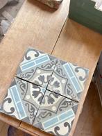 Vintage tegels met bloemenmotief, Ophalen, Gebruikt, Minder dan 20 cm, Minder dan 20 cm