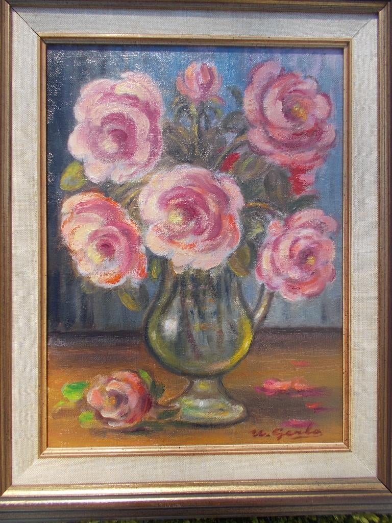Mooi fris werk.Bloemen.U.Gerlo., Antiek en Kunst, Ophalen
