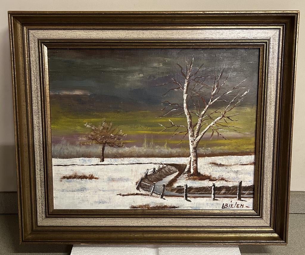 Belle peinture sur toile - Encadrée - Signée, Enlèvement