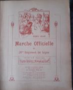 Marche Officielle du 20è régiment de Ligne, Musique & Instruments, Partitions, Enlèvement, Utilisé, Piano