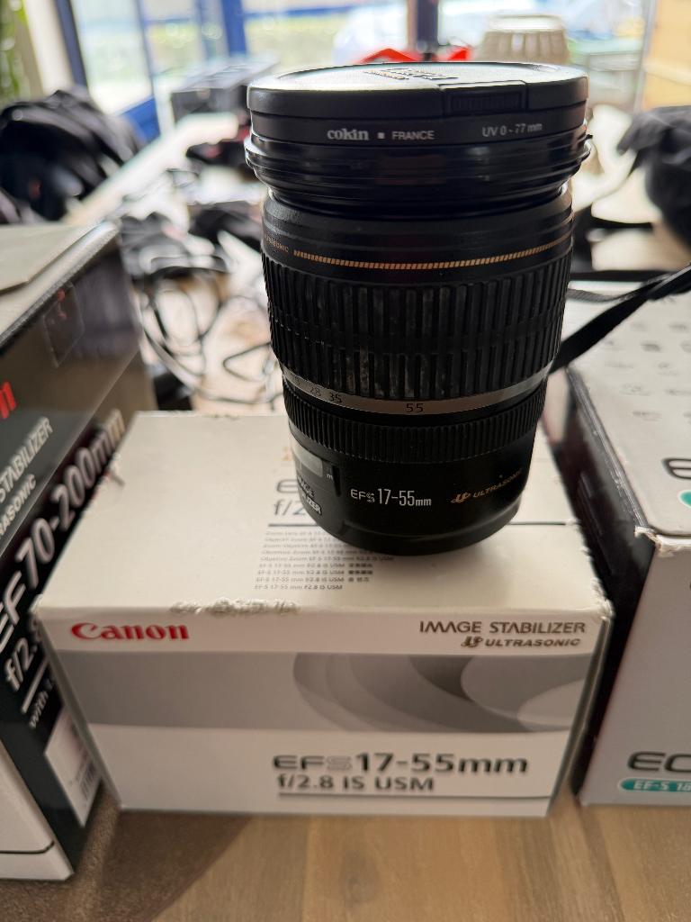 Canon lens EFS17-55mm 1/2.8 IS USM, TV, Hi-fi & Vidéo, Enlèvement, Utilisé, Autres types, Zoom
