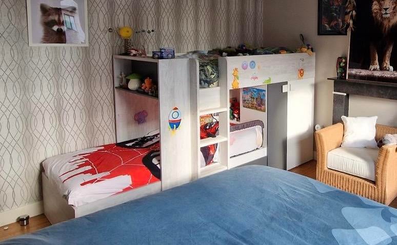 Trasman Stapelbed, Huis en Inrichting, Slaapkamer | Stapelbedden en Hoogslapers, Ophalen, Gebruikt, 90 cm, Tweepersoons