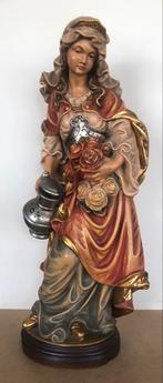 Statue polychromée de H. Elisabeth en bois, 40 cm,, Antiquités & Art, Antiquités | Objets religieux, Enlèvement ou Envoi