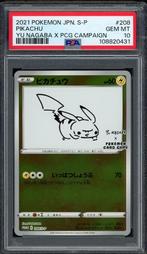 Pikachu Holo [Yu Nagaba] PSA 10 - 208/S-P - Japanese Promo, Ophalen of Verzenden, Zo goed als nieuw, Losse kaart, Foil