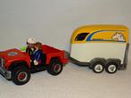 Playmobil jeep met paardentrailer, Ophalen of Verzenden, Gebruikt, Complete set
