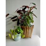 Vintage bloempot, cache-pot in bamboe, Enlèvement ou Envoi