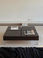 Vintage houten salontafel met chroom poten, Ophalen