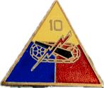 DUI / Credt US ww2 10th Armored Division, Collections, Autres