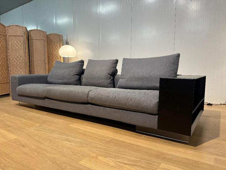 TBE Flexform Lightpiece canapé 4 places grisbleu PN 12.000 €, Maison & Meubles, Canapés | Salons, Comme neuf, Banc droit, Quatre personnes ou plus