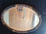 Kleine ovale spiegel met handgeschilderde rozenlijst, Ophalen, Ovaal, Minder dan 50 cm, Minder dan 100 cm