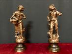 Twee mooie bronzen beelden getekend ,in heel mooie staat, Ophalen, Brons