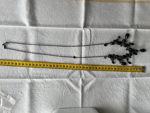 Halsketting, Handtassen en Accessoires, Kettingen, Zo goed als nieuw, Steen of Mineraal, Zwart, Met hanger, Verstelbaar, Ophalen