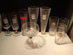 9 oude bierglazen Bacchus Baasrode, Overige merken, Glas of Glazen, Gebruikt, Ophalen of Verzenden