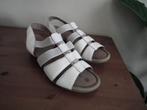 Witte leren sandalen voor dames. Maat 40 (Gabor), Gedragen, Sandalen of Muiltjes, Wit, GABOR