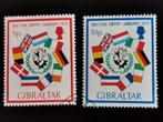 Gibraltar 1973 - toegang UK tot de EU - vlaggen, Ophalen of Verzenden, Overige landen, Gestempeld