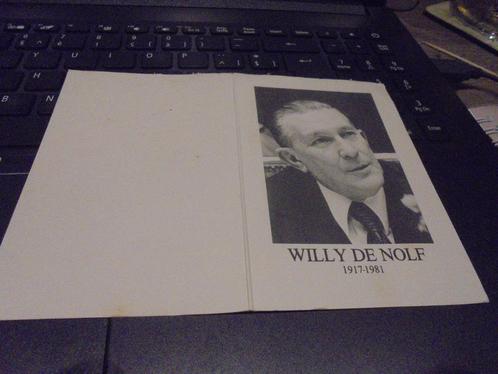 dp Willy De Nolf, Collections, Images pieuses & Faire-part, Image pieuse, Enlèvement ou Envoi