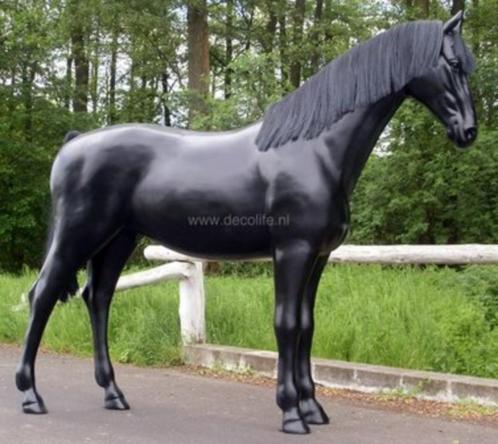 Paard kunst beeld op ware grootte, Tuin en Terras, Tuinbeelden, Nieuw, Dierenbeeld, Kunststof, Ophalen of Verzenden