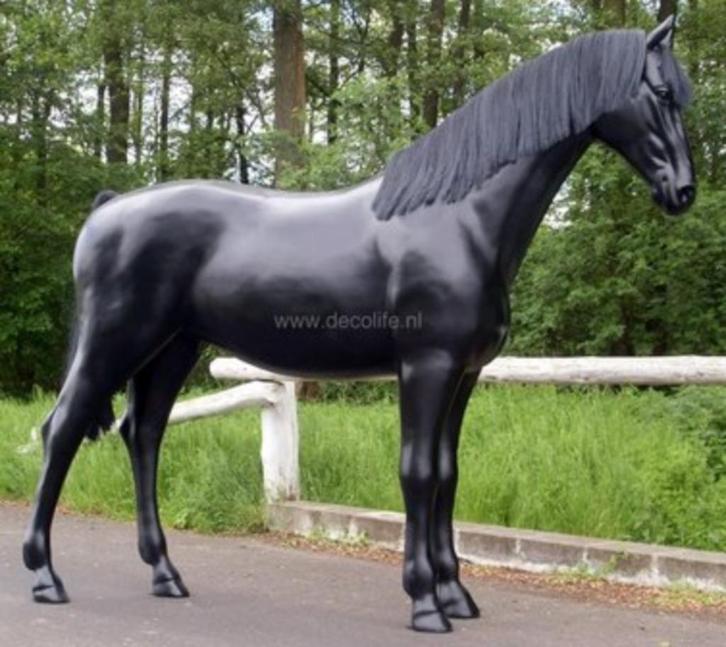 Paard kunst beeld op ware grootte, Tuin en Terras, Tuinbeelden, Nieuw, Dierenbeeld, Kunststof, Ophalen of Verzenden