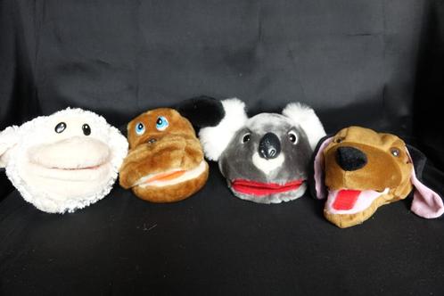 4 handpoppen met grote beweegbare mond : koala hond schaap, Kinderen en Baby's, Speelgoed | Knuffels en Pluche, Gebruikt, Hond