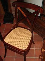 4 nieuwe stoelen flamant Crossed mahonie met rieten zitting, Huis en Inrichting, Ophalen, Nieuw