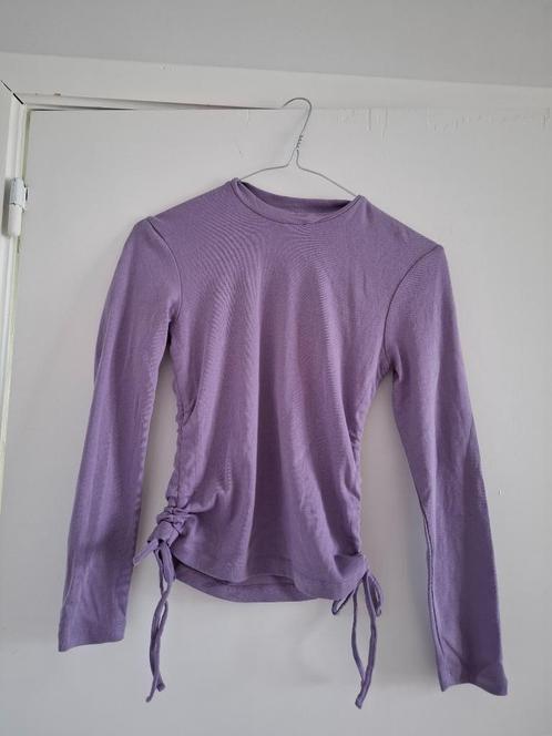 Ongedragen T-shirt in maat XS, Kleding | Dames, T-shirts, Nieuw, Maat 34 (XS) of kleiner, Paars, Lange mouw, Ophalen