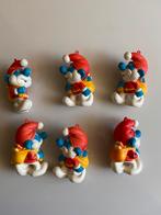 6 figuurtjes van grote smurf als kerstman., Verzamelen, Ophalen, Gebruikt, Grote Smurf, Poppetje, Figuurtje of Knuffel