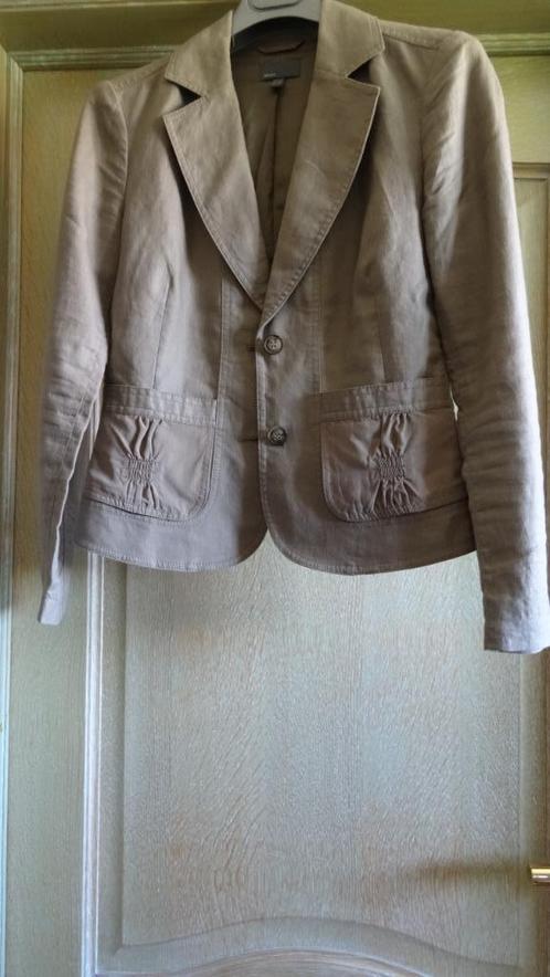 VEST "MEXX" NIEUW 100% LINNEN KAKIKLEUR, Kleding | Dames, Jassen | Zomer, Nieuw, Maat 38/40 (M), Overige kleuren, Ophalen of Verzenden
