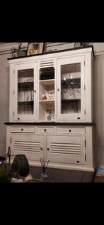 Partij witte landelijke meubels, vitrine, salontafel, tv, Huis en Inrichting, Kasten | Buffetkasten, Ophalen, Gebruikt
