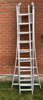 ladder in alu, Doe-het-zelf en Bouw, Ladders en Trappen, Ophalen, Zo goed als nieuw, Ladder, Opvouwbaar of Inschuifbaar