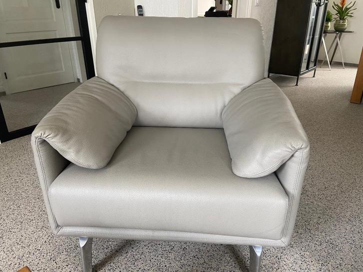 1-zits Bank ,Leolux Bora Balanza, Huis en Inrichting, Fauteuils, Zo goed als nieuw, Leer, 75 tot 100 cm, 75 tot 100 cm, Ophalen