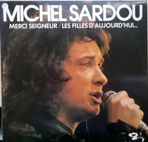 LP Michel Sardou – Merci Seigneur / Les Filles D'Aujourd'h, Cd's en Dvd's, Vinyl | Pop, Zo goed als nieuw, 1980 tot 2000, 12 inch