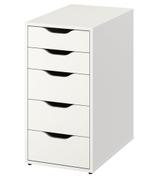 5 Ikea caissons  tiroirs Alex pour bureau  36 x 70 cm Blanc, Comme neuf, Enlèvement ou Envoi, Bureau