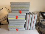 4x Ikea SLÄKT Poef/matras, vouwbaar, grijs/oranje, Ophalen, Zo goed als nieuw, Matras