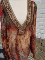 bruine voile tuniek, Ophalen of Verzenden, Zo goed als nieuw, Maat 38/40 (M), Bruin