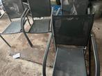 4 chaises de jardin, Empilable, Utilisé, Aluminium
