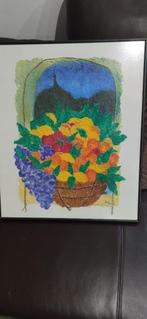 Peinture unique sur papier fait main 50X70 cm, Enlèvement