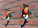 2 gietijzeren ijsvogelbeelden / wandhaken, Verzenden, Nieuw, Wandhaken