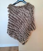 Taupe fluffy poncho Oakwood, lange versie, Ophalen of Verzenden