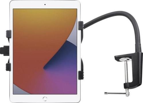 iPad tablet tafelhouder met flexibele aluminium arm - zwart, Informatique & Logiciels, Apple iPad Tablettes, Comme neuf, Noir