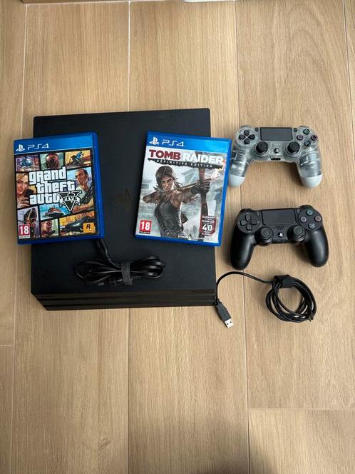 PlayStation 4 Pro, Games en Spelcomputers, Spelcomputers | Sony PlayStation 4, Pro, Met 2 controllers, Ophalen of Verzenden